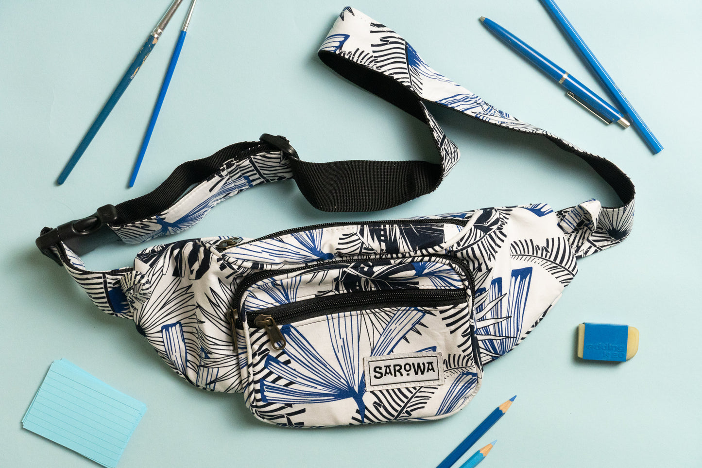 fanny pack white palm