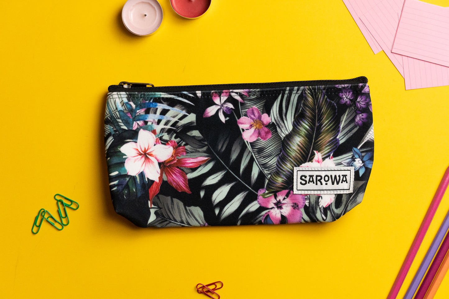pencil case black jungle