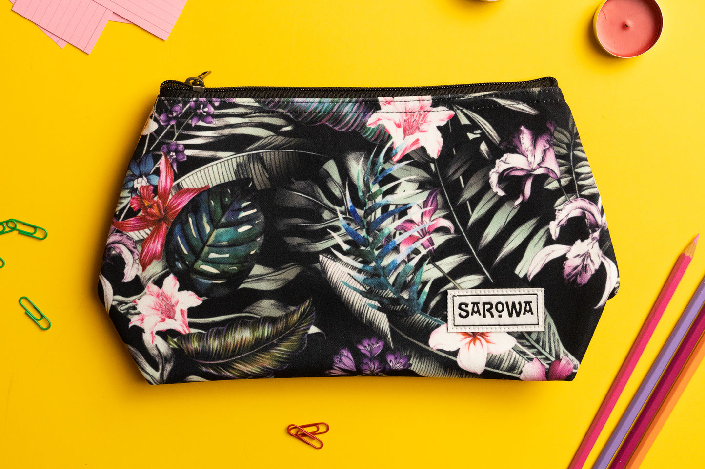 shower bag black jungle