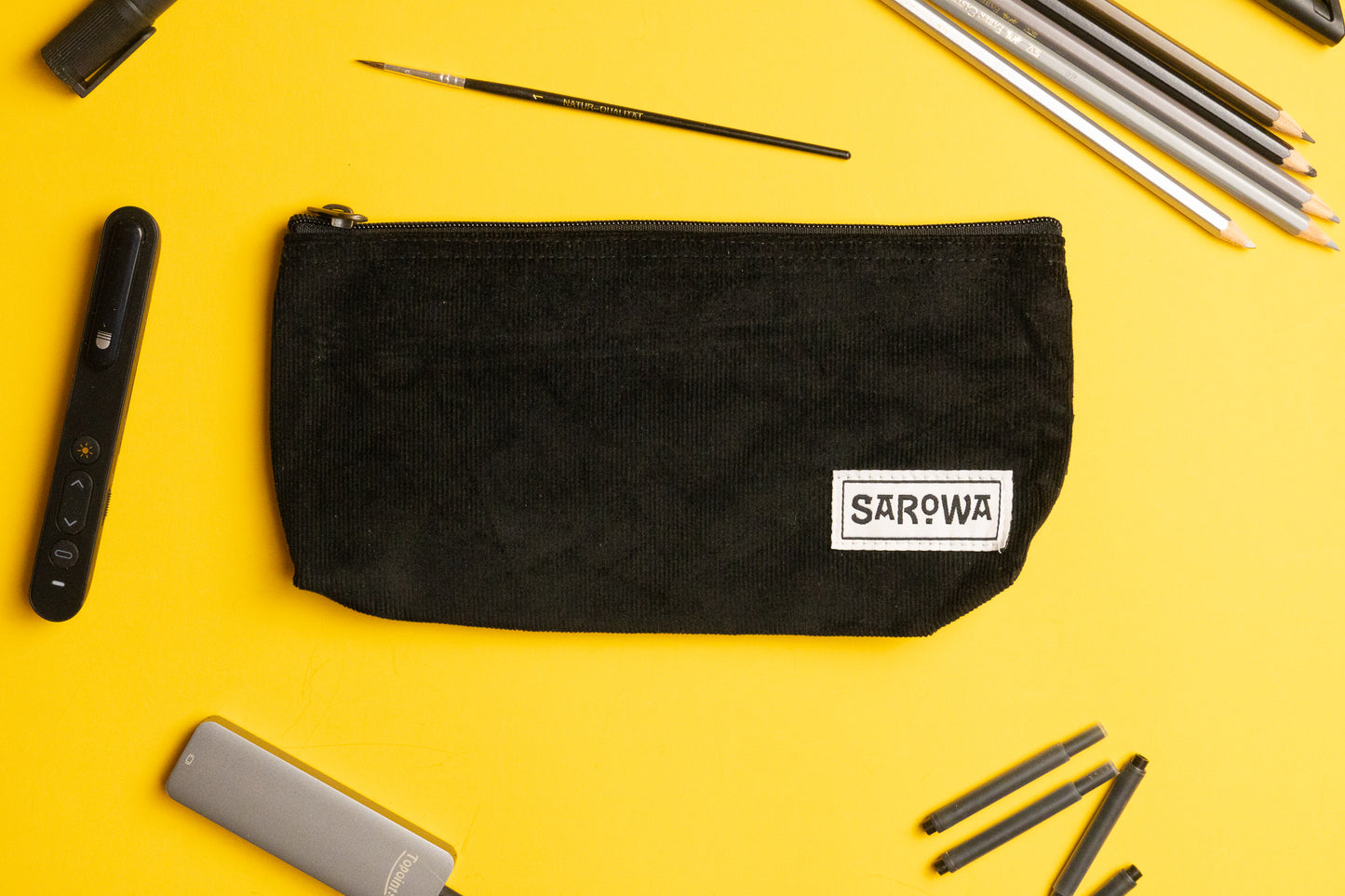 pencil case black cord