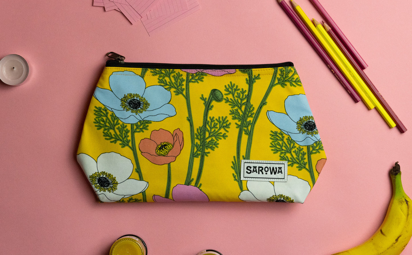shower bag pink poppy
